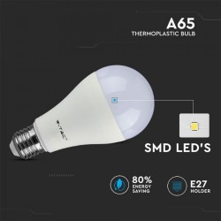 V-TAC VT-2015 LAMPADINA LED E27 15W BULB A65BIANCO NATURALE SKU 4454